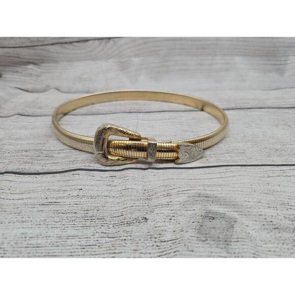Vintage 80\'s Accesorcraft NYC Gold Stretch Belt main image 8